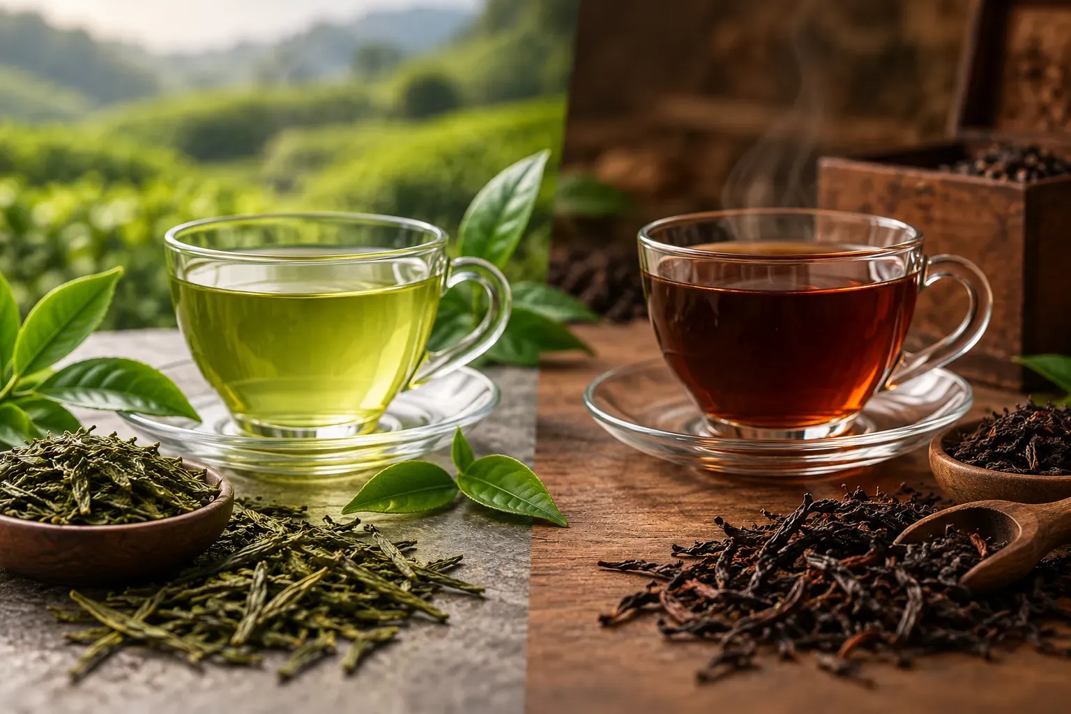 black tea green tea white tea