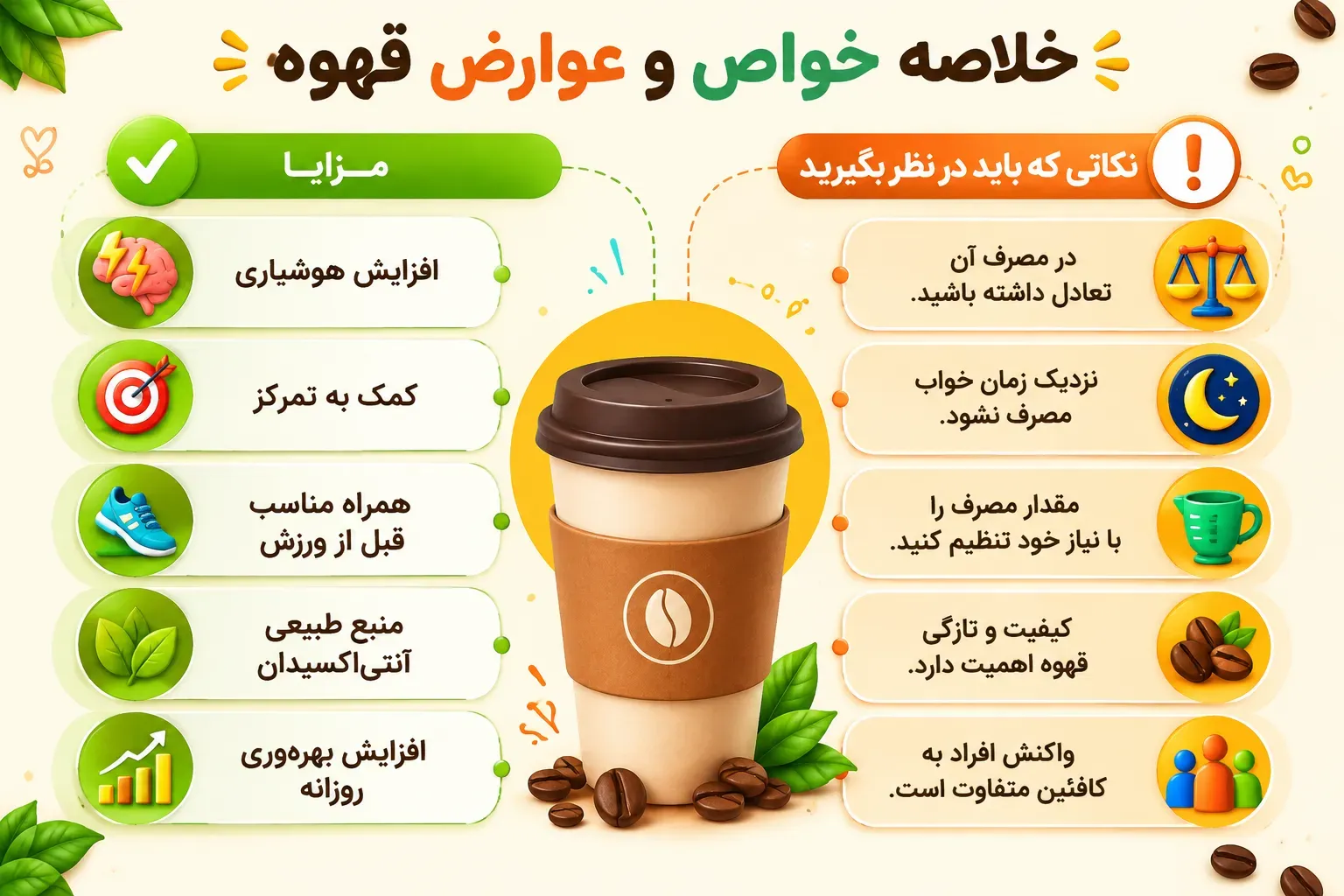 عوارض و مضرات قهوه